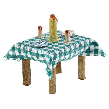 Mesa puesta en colores surtidos cm 4,1x3,4x2,9 h