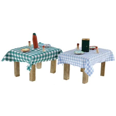 Tavolo apparecchiato in colori assortiti cm 5,5x4,1x3,5 h