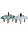 Tavolo apparecchiato in colori assortiti cm 5,5x4,1x3,5 h