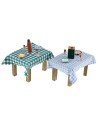 Tavolo apparecchiato in colori assortiti cm 5,5x4,1x3,5 h