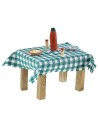 Tavolo apparecchiato in colori assortiti cm 5,5x4,1x3,5 h