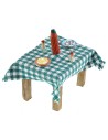 Tavolo apparecchiato in colori assortiti cm 5,5x4,1x3,5 h