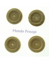 Juego de 4 platos llanos de madera ø cm 2