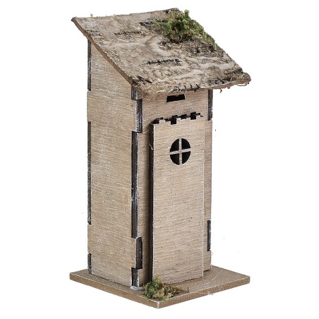 Latrina in legno per presepe cm 6x6x13 h