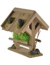 Wooden manger with hay for nativity scene cm12x10x13 h