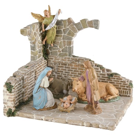 Ambientazione in resina per presepe cm 20x17,5x16 h