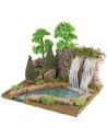Cascata di montagna e lago per presepe cm 25x21x22 h altezza