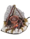 Boiling effect cauldron with working fire