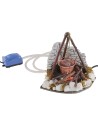 Boiling effect cauldron with working fire