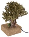 Albero cm 25 con 4 uccellini in movimento pianta, base
