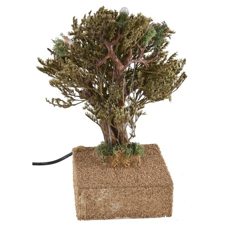 Albero cm 25 con 4 uccellini in movimento pianta, base
