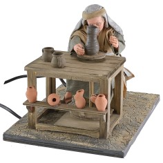 Double movement oriental seated potter series 30 cm 2