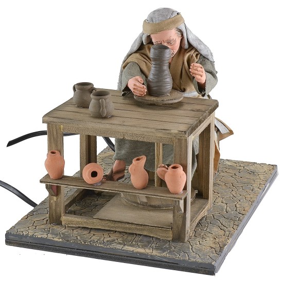 Alfarero sentado oriental movimiento doble serie 30 cm movimiento