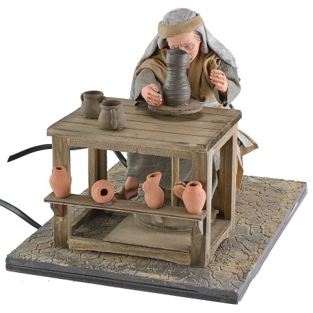 Double movement oriental seated potter series 30 cm