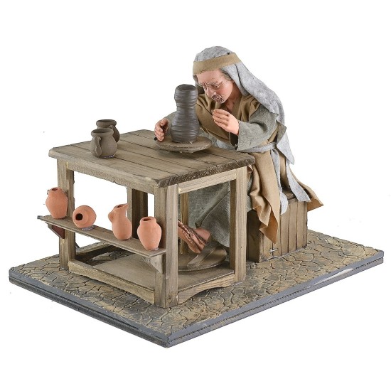 Double movement oriental seated potter series 30 cm