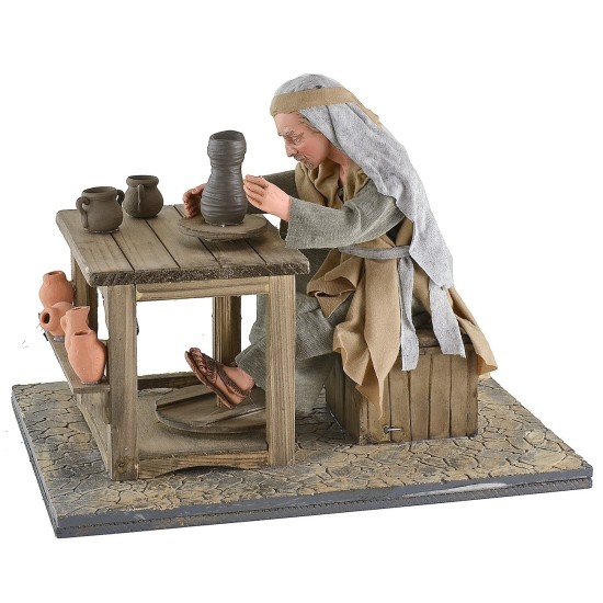 Alfarero sentado oriental movimiento doble serie 30 cm movimiento