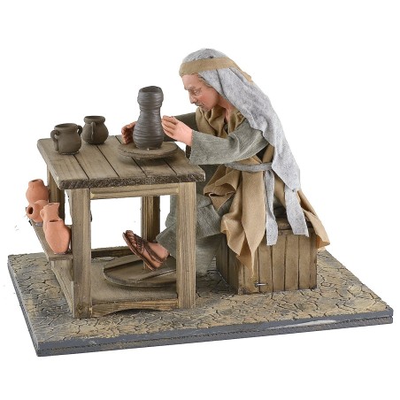 Alfarero sentado oriental movimiento doble serie 30 cm movimiento