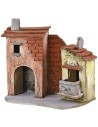 Nativity scene house with door and balcony 17x9x16 cm h