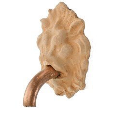 Lion head with spout for fountain, dimensions 3.5x4.4 cm h 2