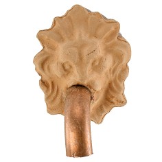 Lion head with spout for fountain, dimensions 2.5x3.1 cm h
