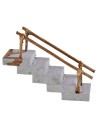 Scala dritta in legno con corrimano cm 2,8x8,8x4,1 h altezza