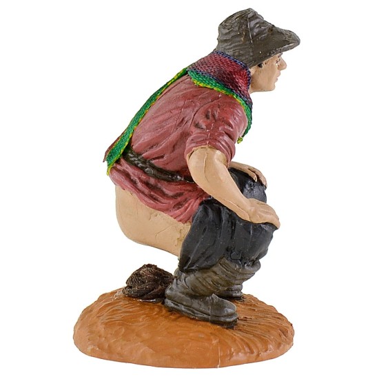 Hombre que hace la necesidad con bufanda serie 10 cm Oliver serie