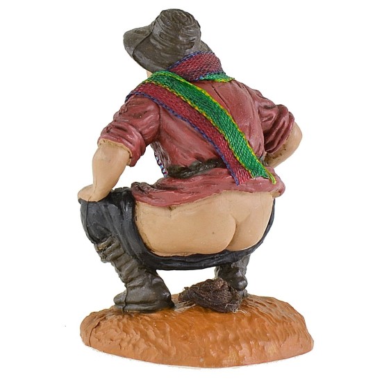 Uomo che fa il bisogno con sciarpa serie 10 cm Oliver serie