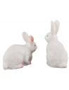 Conjunto de 2 conejos Oliver para estatuas de 15-20 cm