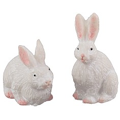 Conjunto de 2 conejos Oliver para estatuas de 15-20 cm