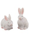 Conjunto de 2 conejos Oliver para estatuas de 15-20 cm