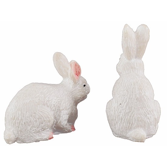 Juego de 2 conejos Oliver para estatuas de 15-20 cm, recomendado.