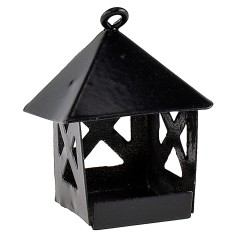 Lanterna nera in metallo cm 2,7x2,7x3,2 h metallo, altezza 2
