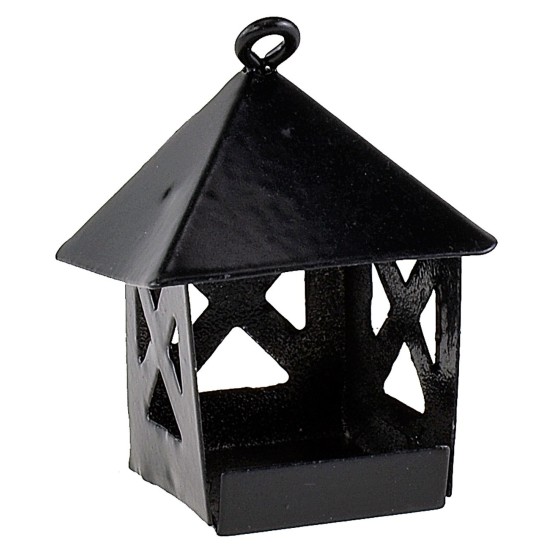 Lanterna nera in metallo cm 2,7x2,7x3,2 h