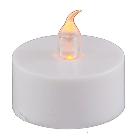 Lumino bianco ø 3,7 cm con fiamma a batteria per realizzare il