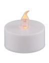 White candle ø 3.7 cm with battery-powered flame to create a