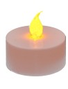 White candle ø 3.7 cm with battery-powered flame to create a