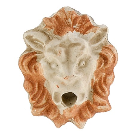 Testa di leone per fontana cm 3,9x4,8 h foro, leone, testa