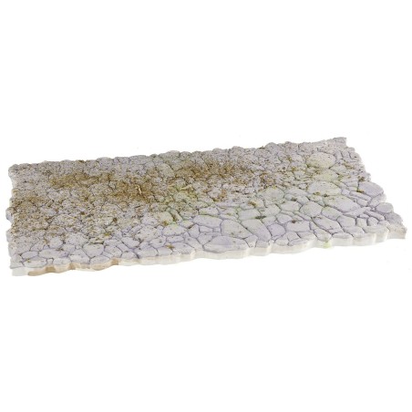 Gray mixed stone plaster floor for DIY nativity scene