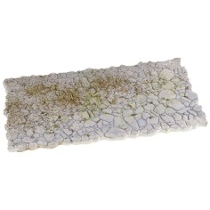 Pavimento gris de piedras mixtas en yeso para belén de bricolaje cm