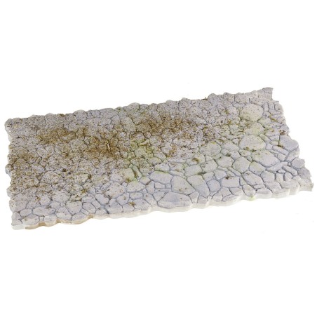 Gray mixed stone plaster floor for DIY nativity scene