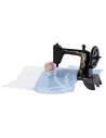 Sewing machine for nativity scene with fabric 3.5x1.4x2.7 h cm