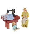 Sewing machine for nativity scene with fabric 3.5x1.4x2.7 h cm