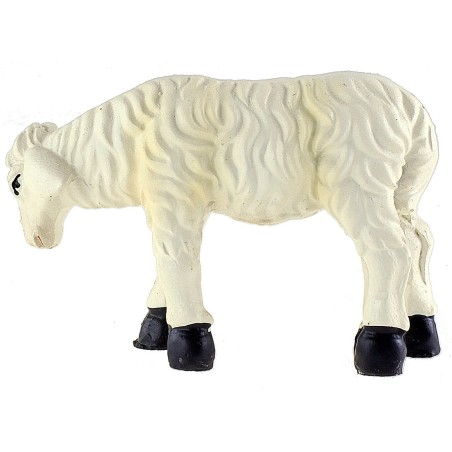 Oveja con rayas amarillas cabeza baja para estatuas de 15 cm.
