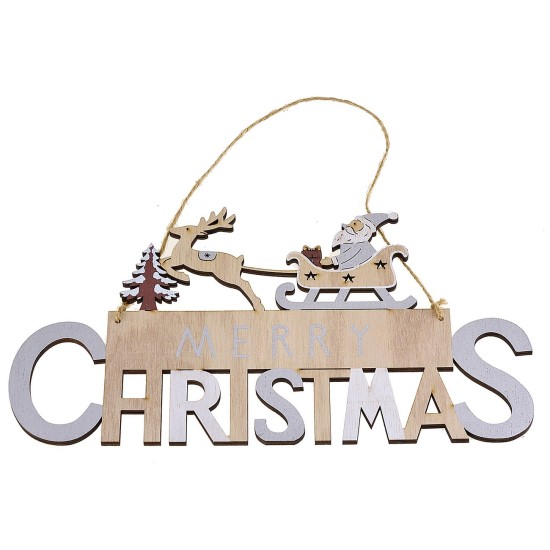 Colgador Feliz Navidad cm 30x0,5x17 h colgador puerta