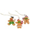 Conjunto de 3 muñecos de resina en estilo de pan de jengibre