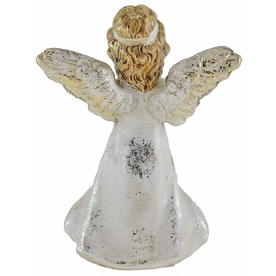 Angelo con mandolino in resina 12 cm resina, angelo, altezza