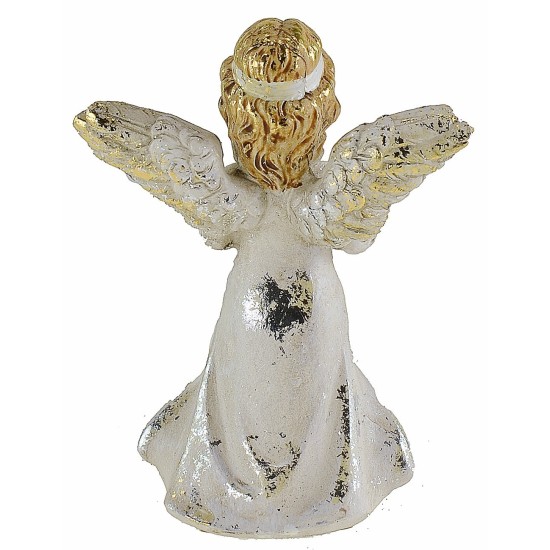 Angelo con libro in resina 12 cm resina, angelo, bianca