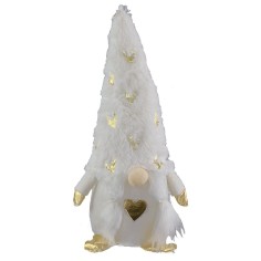 Gnomo bianco natalizio h 30 cm natalizio, bianco, tutto