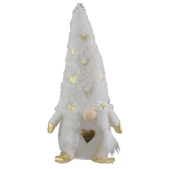 Gnomo navideño blanco h 30 cm navideño, blanco, todo.
