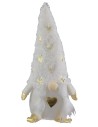 Gnomo blanco navideño h 30 cm